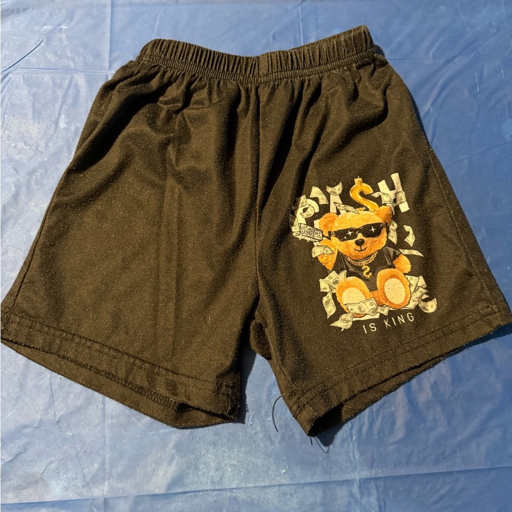 Black Graphic Men's Shorts